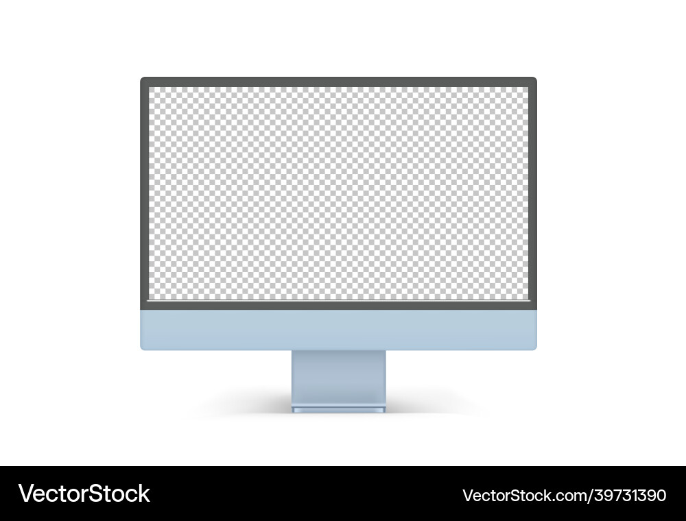 Modern personal computer monitor with empty Vector Image