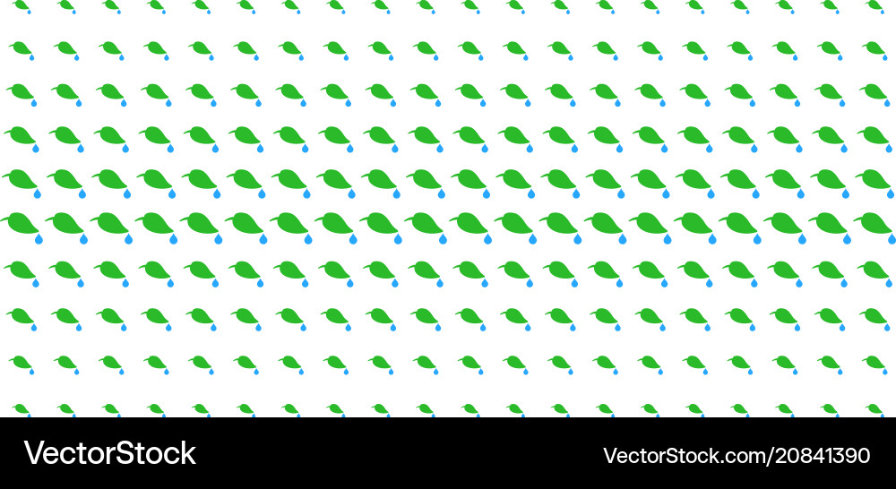 Natural leaf with drop shape halftone grid Natural leaf with drop shape halftone grid vector image