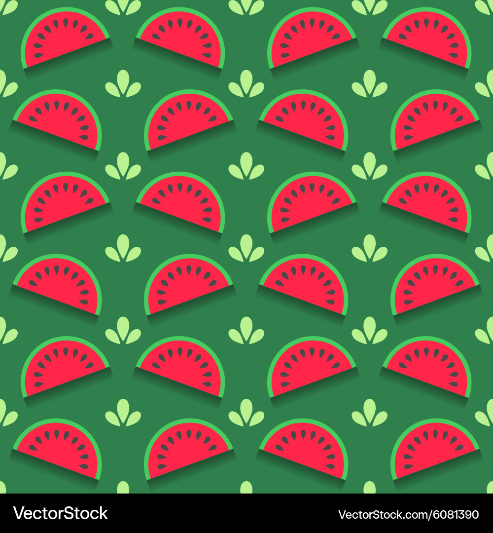 Seamless pattern with watermelon slices Vector Image