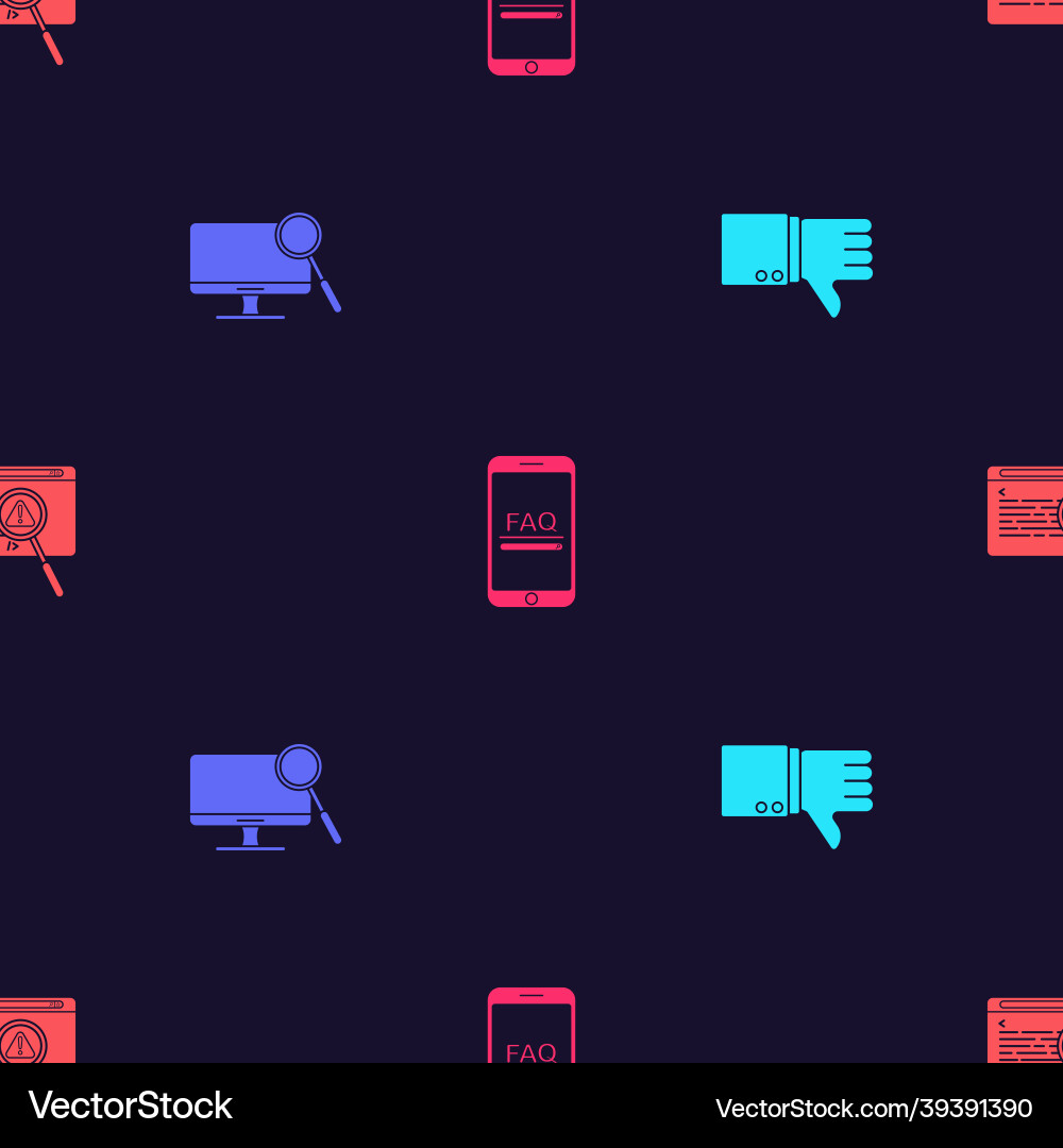 Set dislike computer monitor diagnostics mobile Set dislike computer monitor diagnostics mobile vector image