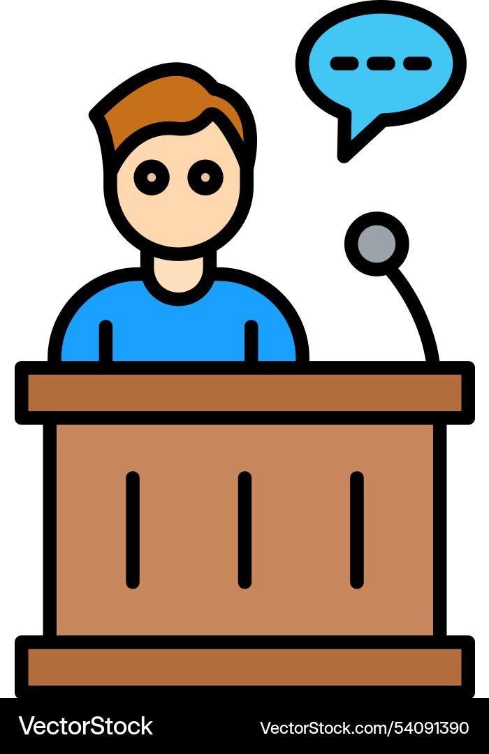 Speech line filled icon design Vector Image