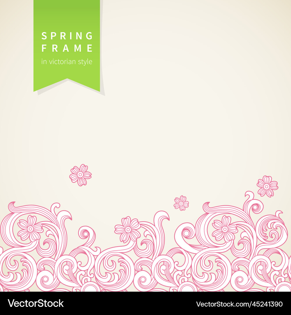 Spring floral pattern in victorian style element Vector Image