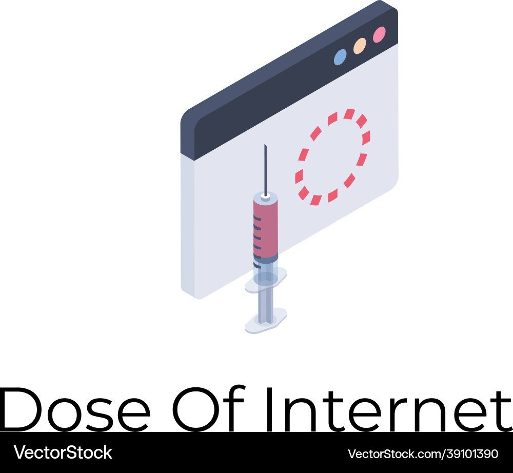 SQL Injection Attack Isometric vector image