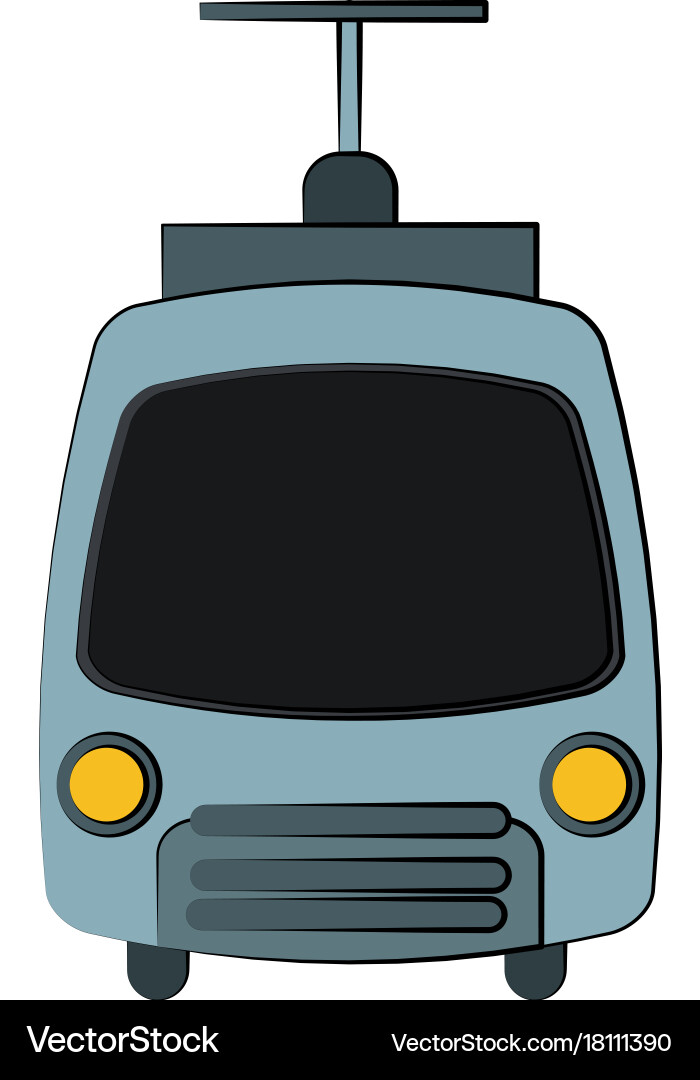 Train frontview icon image Vector Image