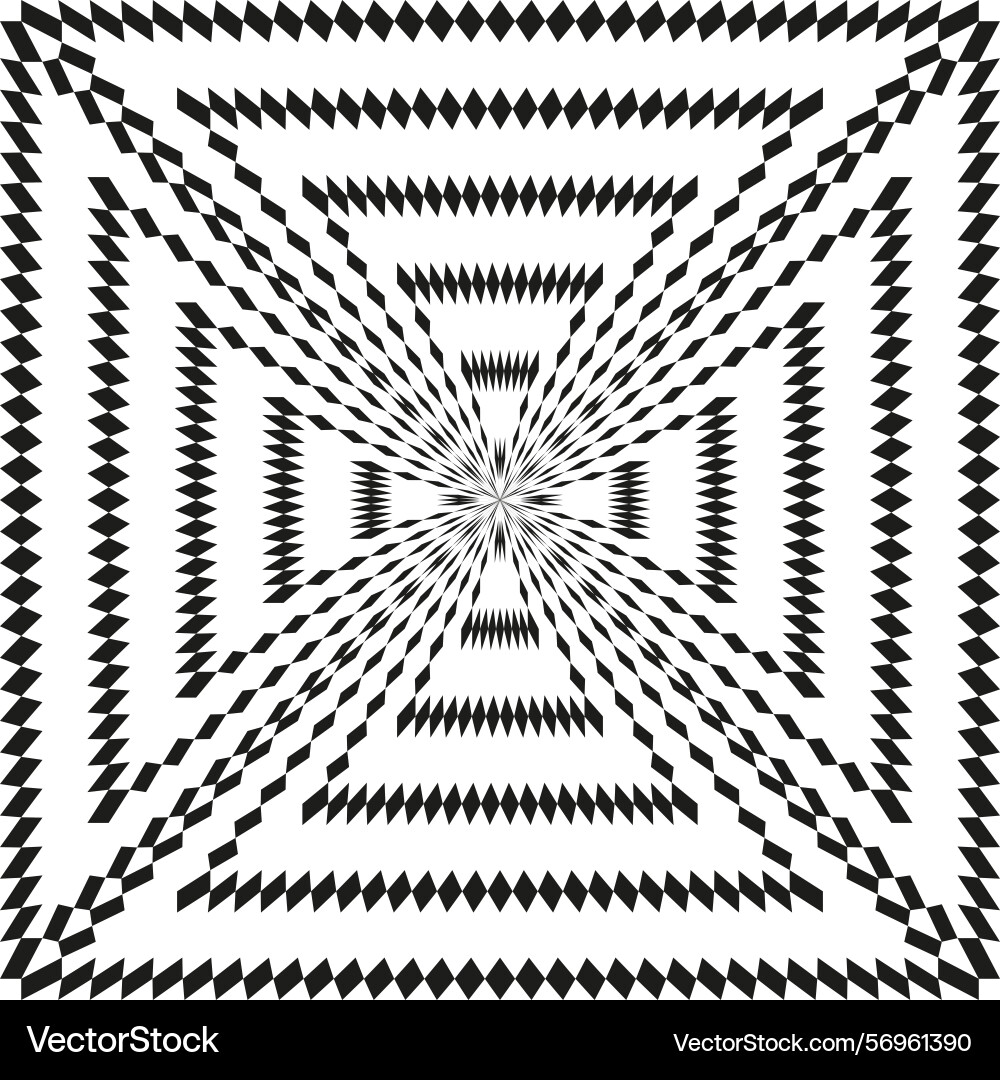 Triangle pattern square hypnotic shape abstract Triangle pattern square hypnotic shape abstract vector image