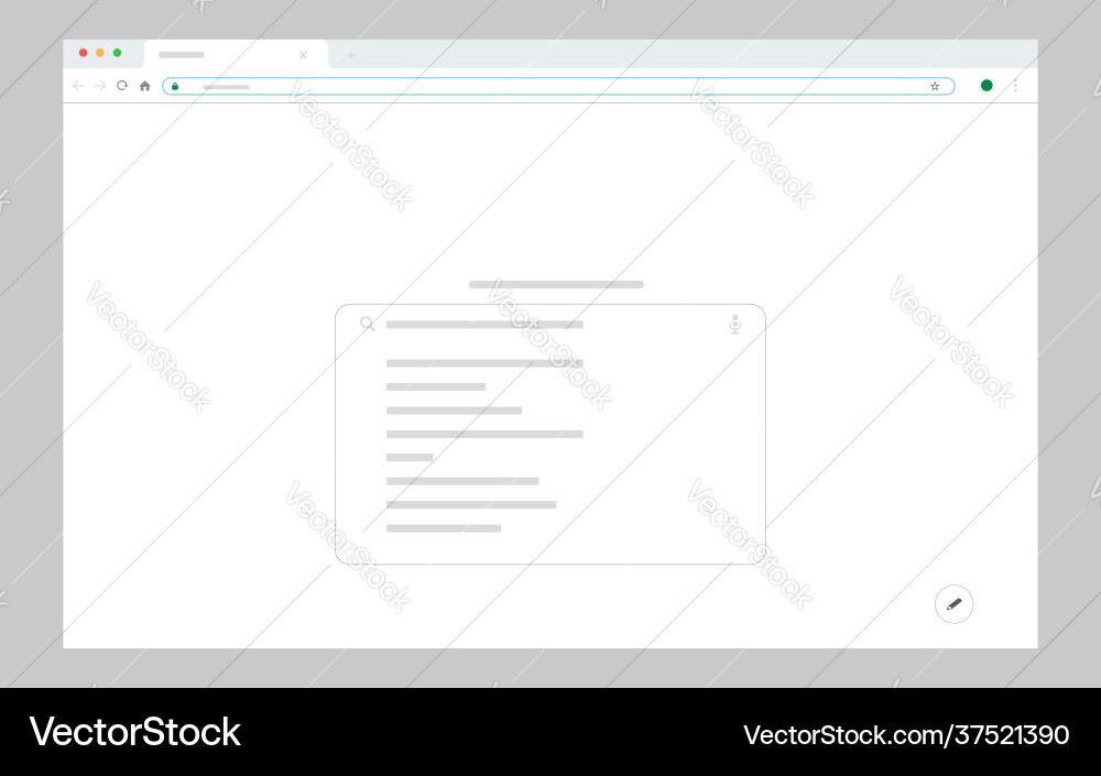 Web browser flat ui design on light background vector image