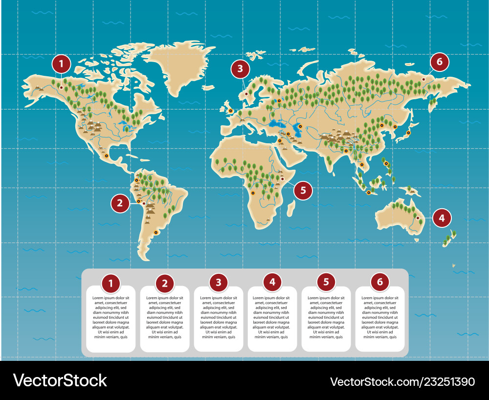 World map with relif capitals boundaries label World map with relif capitals boundaries label vector image