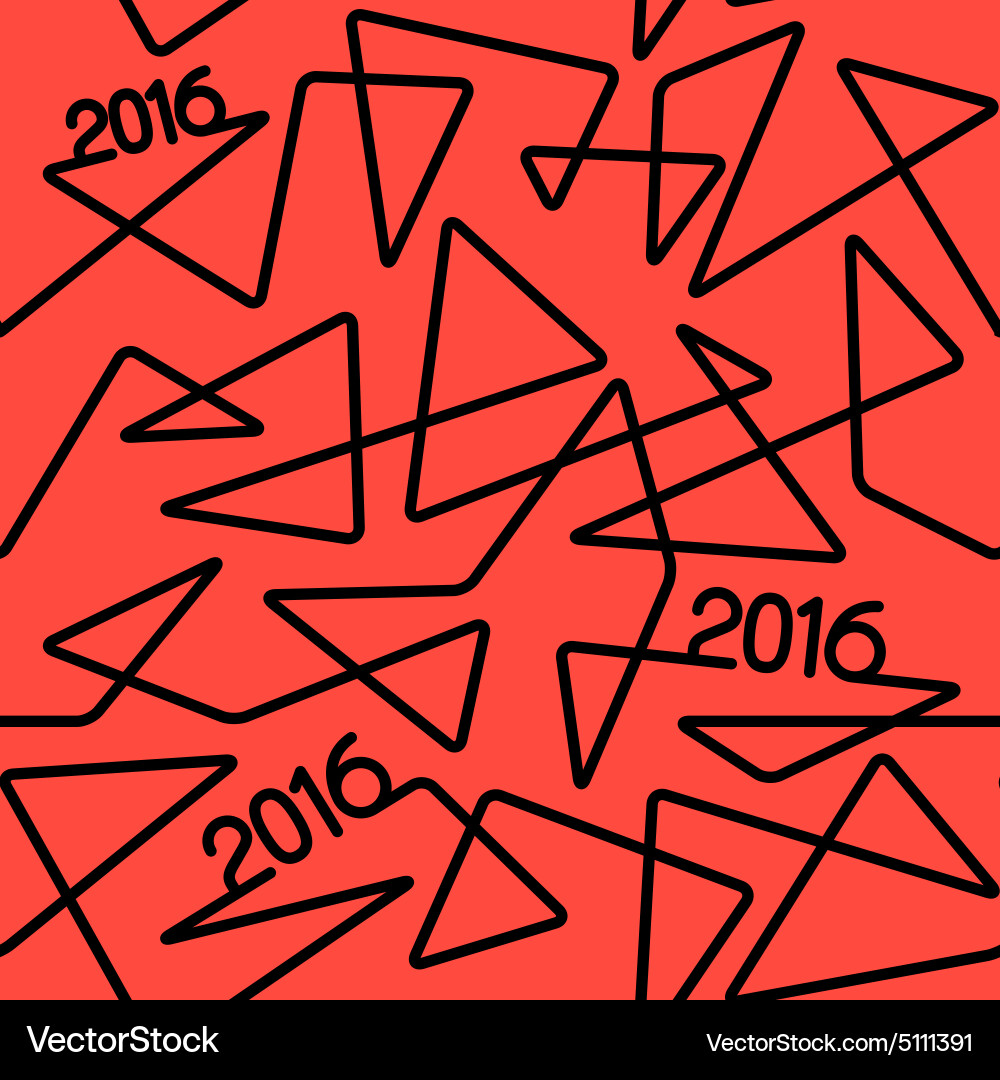 2016 year linear pattern vector image
