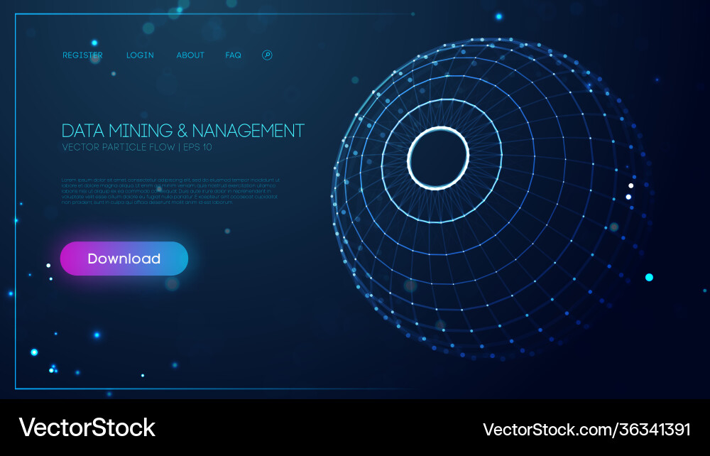 Data Mining Technology Background Vector Image