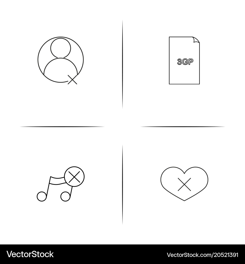 Dateien und Ordner unterschreiben einfache lineare Symbole Set vektorbild