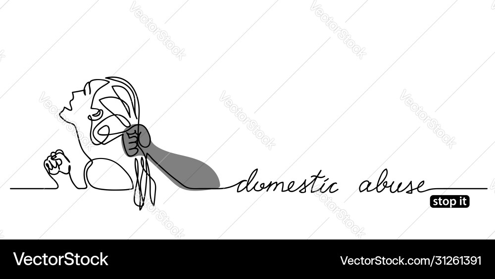Domestic Abuse Stop Violence Poster Vector Image