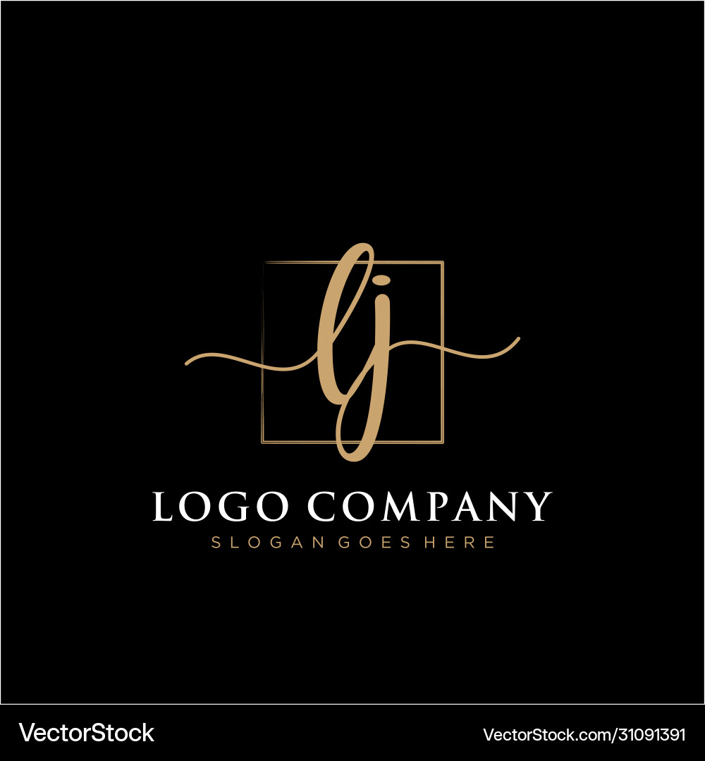 Elegant Initial Logo - 'LJ' Script vector image