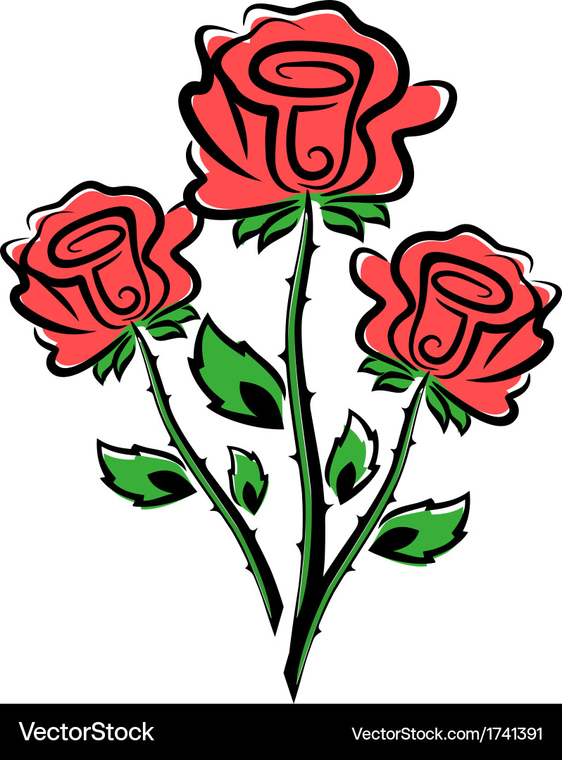 Elegant Rose Motif vector image