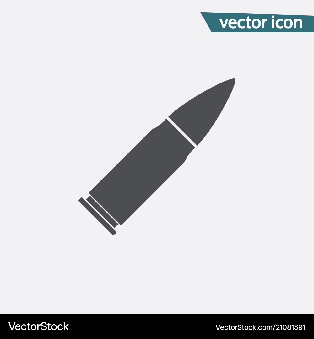 Gray gans bullet icon isolated on background mode vector image
