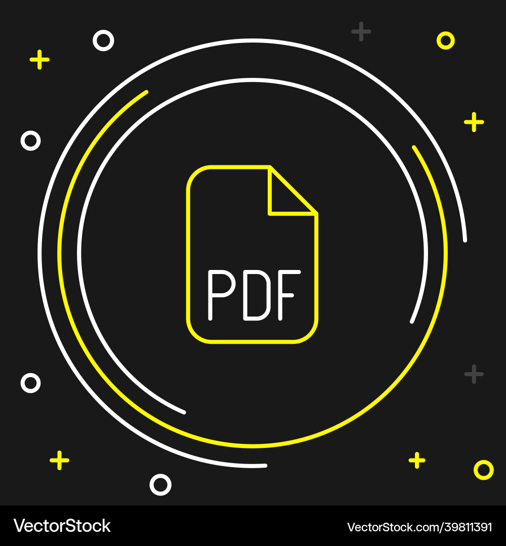 Line pdf file document download button icon Line pdf file document download button icon vector image