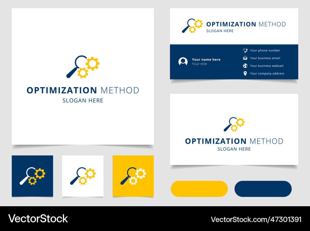 Optimization method logo design with editable Optimization method logo design with editable vector image