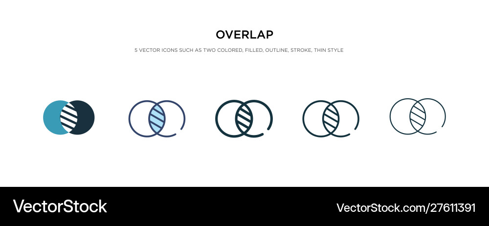 Overlap icon in different style two colored Overlap icon in different style two colored vector image