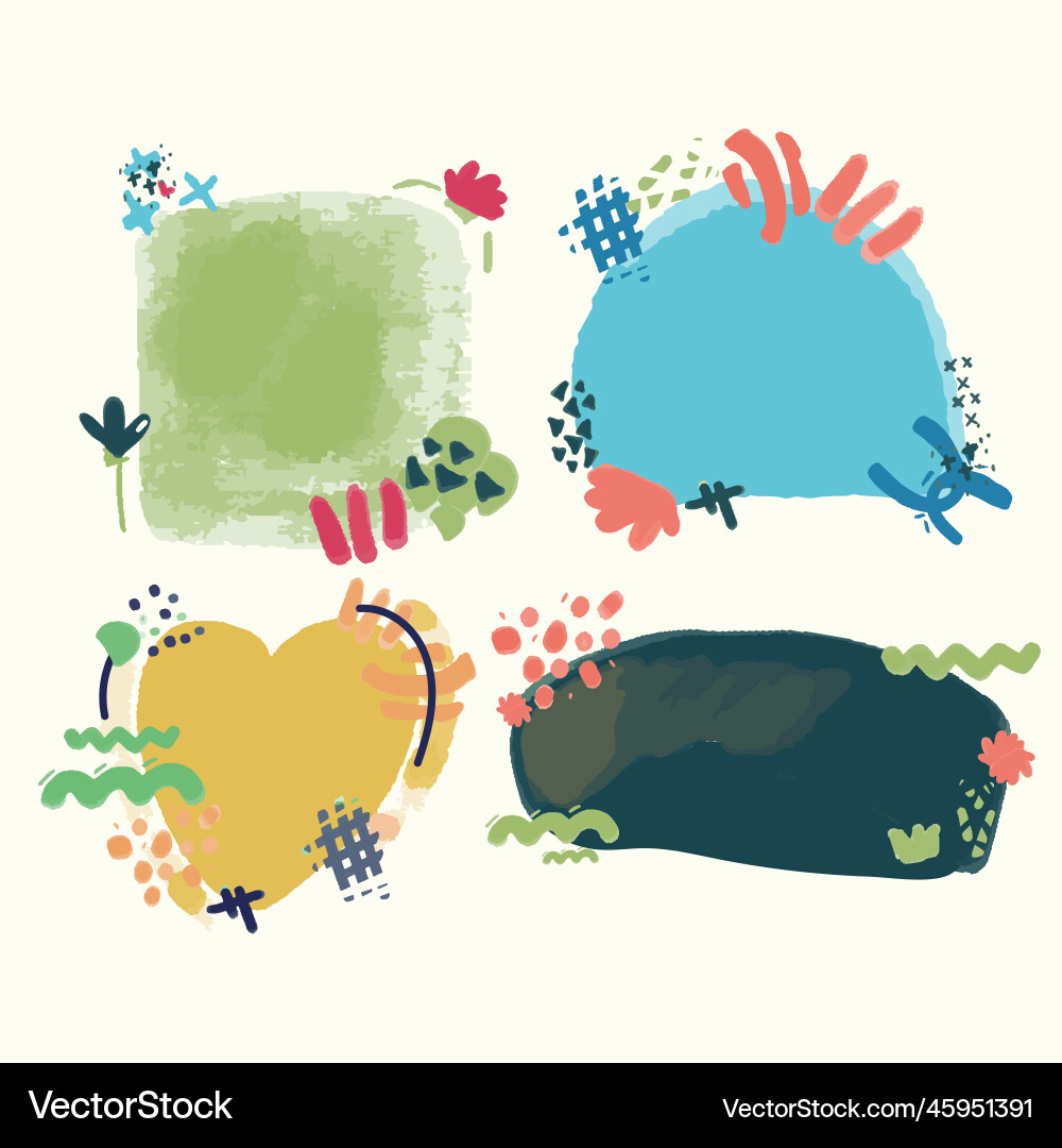 Shapes design element abstract liquid gradient vector image