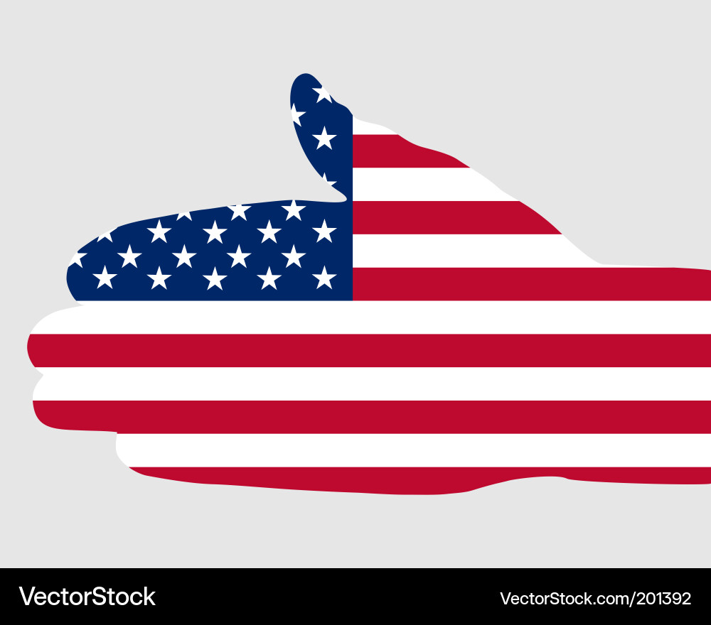American handshake vector image