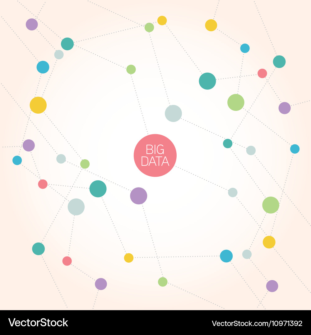 Big data abstract molecule vector image