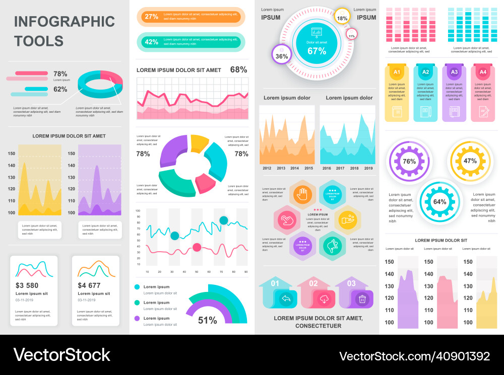 Bundle infographic ui ux kit elements Bundle infographic ui ux kit elements vector image