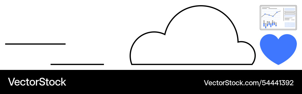 Cloud Computing Konzept mit Datenanalyse vektorbild