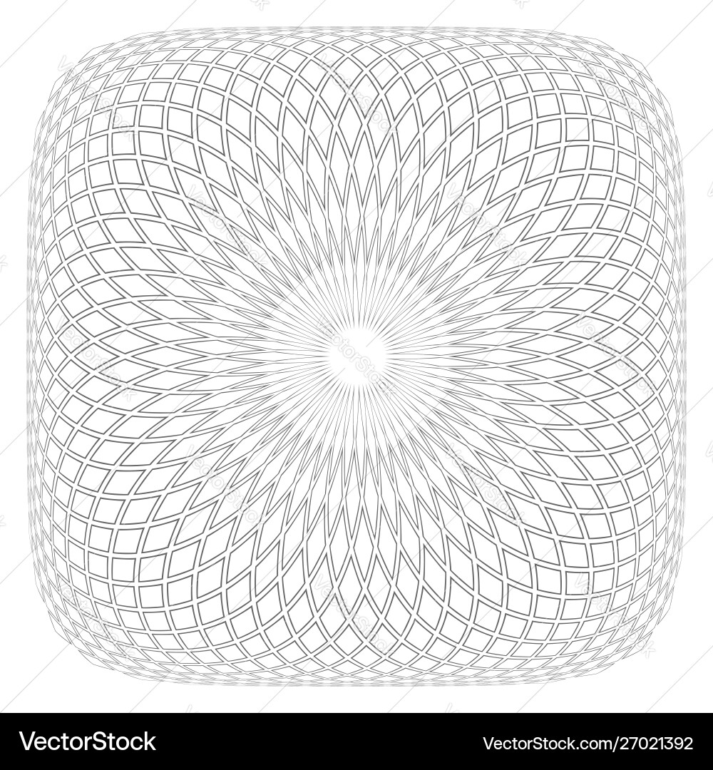 Convex Geometric Grid Pattern vector image