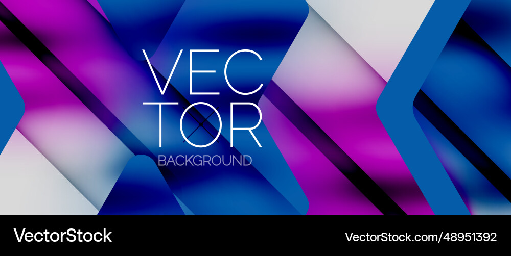 Fluid gradient arrow geometric minimal background Vector Image
