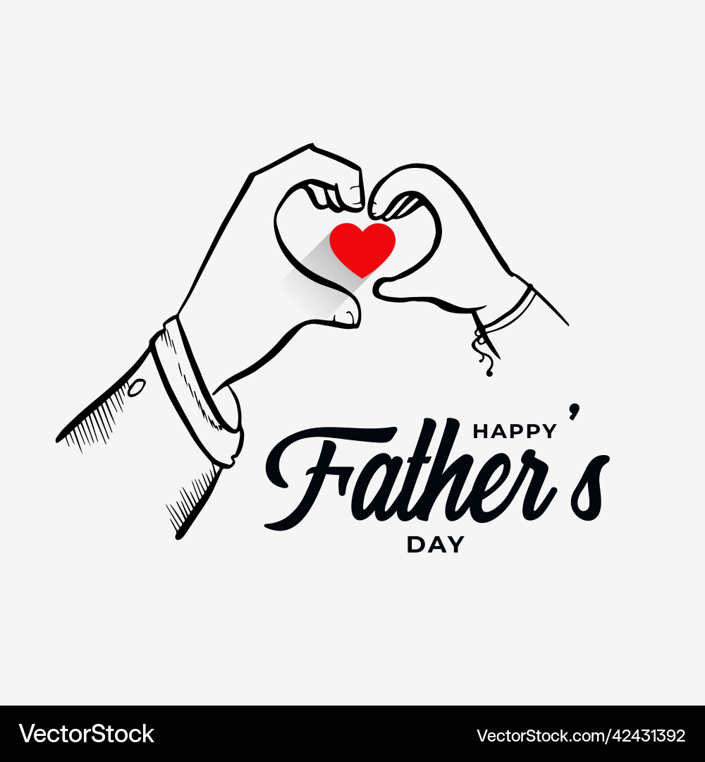 Heartfelt Father's Day Sketch Royalty Free Vector Image