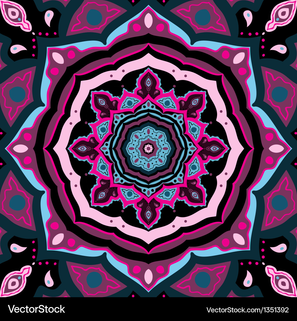 Indian Mandala Decorative Pattern Vector Image