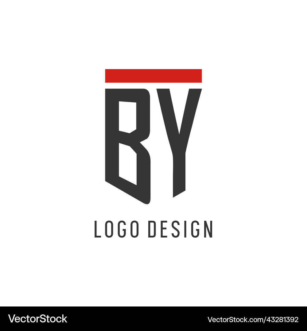 Initial esport logo with simple shield design vector image