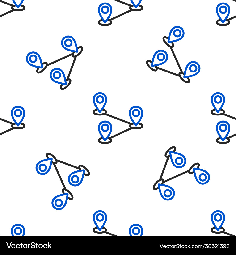Line route location icon isolated seamless pattern Line route location icon isolated seamless pattern vector image