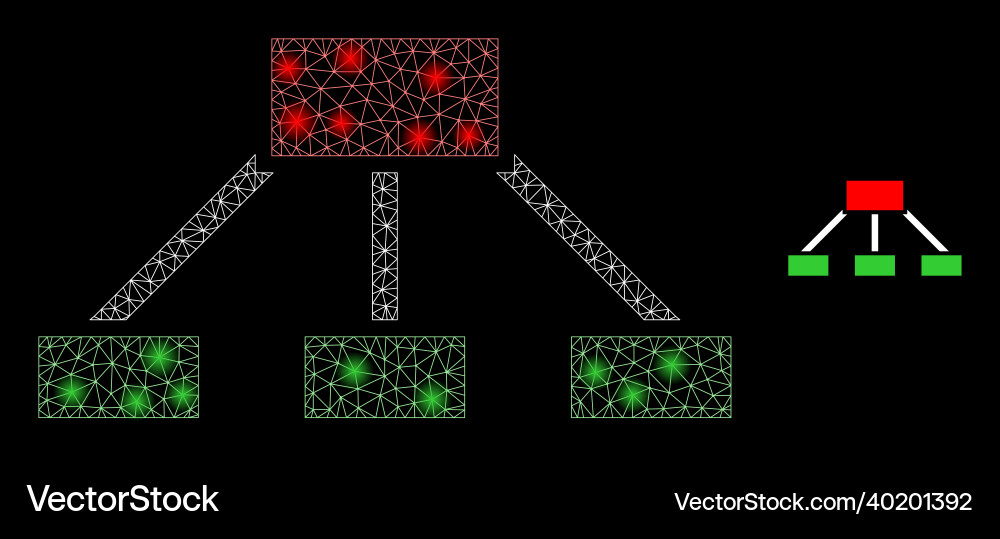 Mesh web hierarchy links with magic network Mesh web hierarchy links with magic network vector image