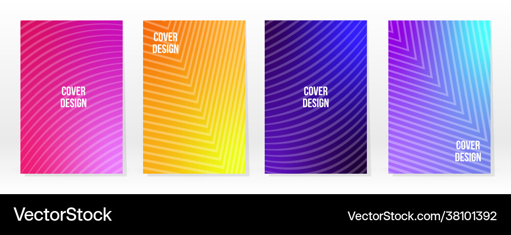 Minimal poster pastel soft rainbow gradient set Minimal poster pastel soft rainbow gradient set vector image