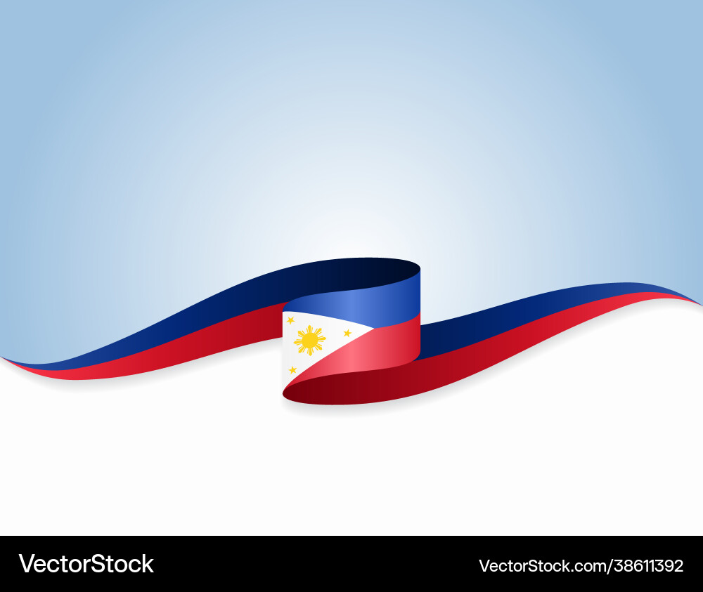 Philippines Flag Wavy Background Royalty Free Vector Image