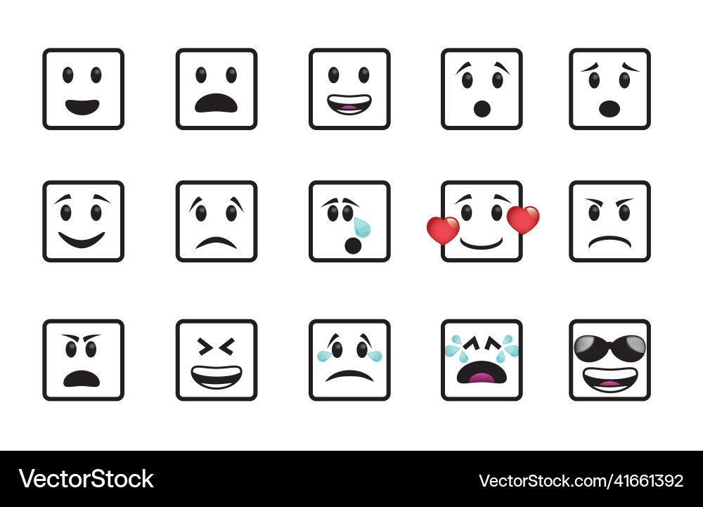 Set of square icons Set of square icons vector image