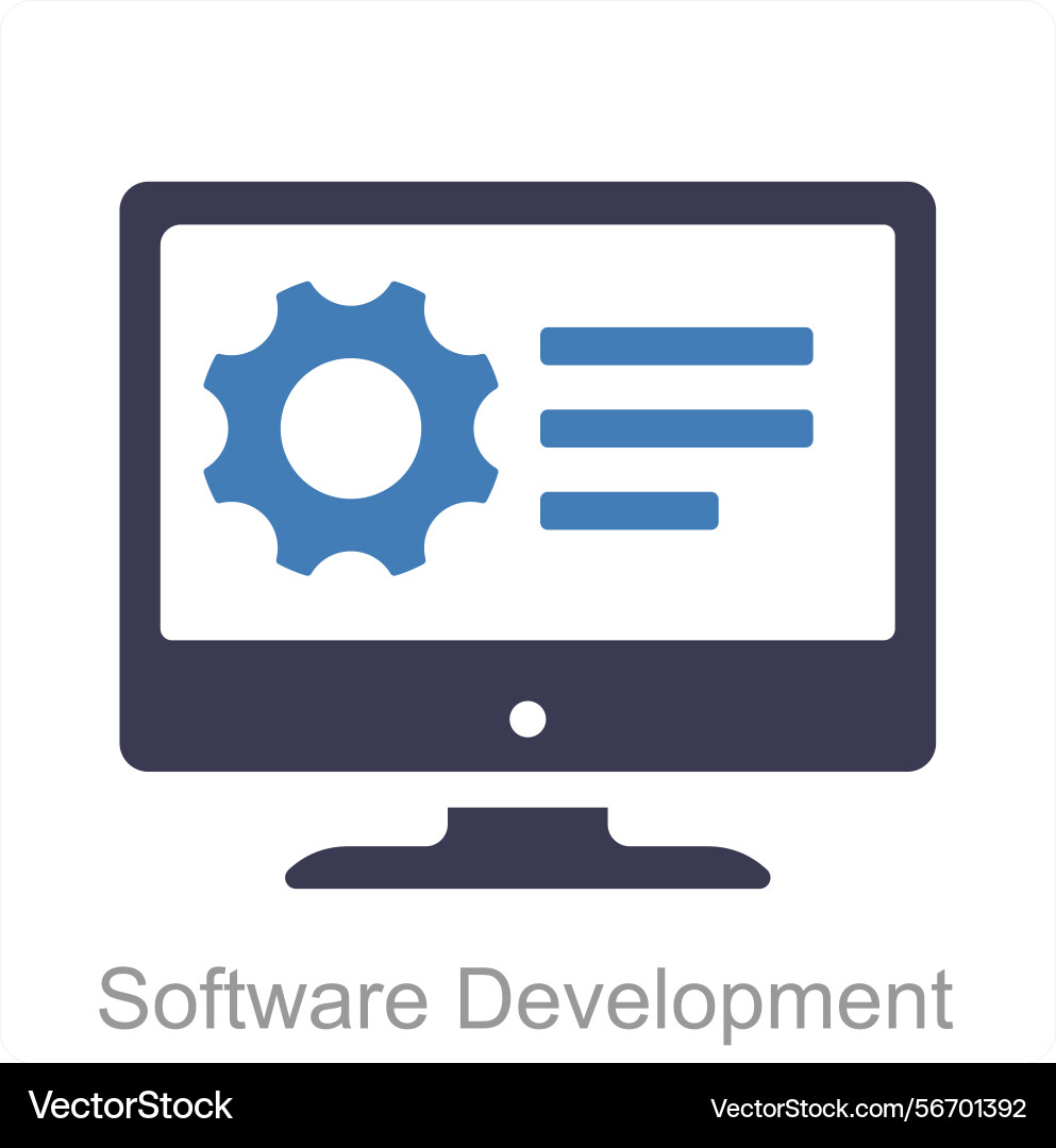 Software development and developer icon concept vector image