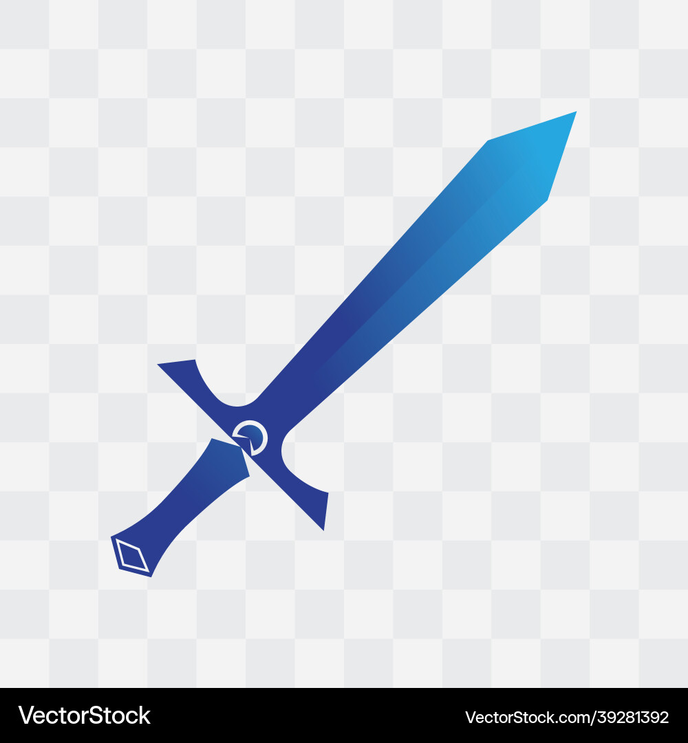 Sword game item symbol logo template Vector Image