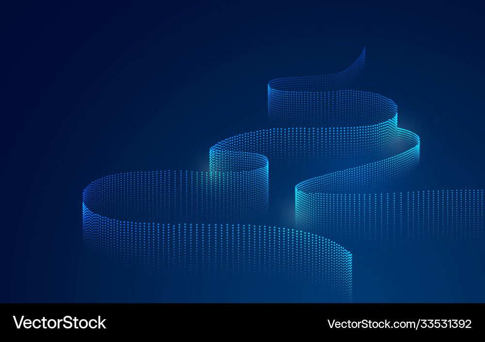 Tech Wave Data Stream vector image
