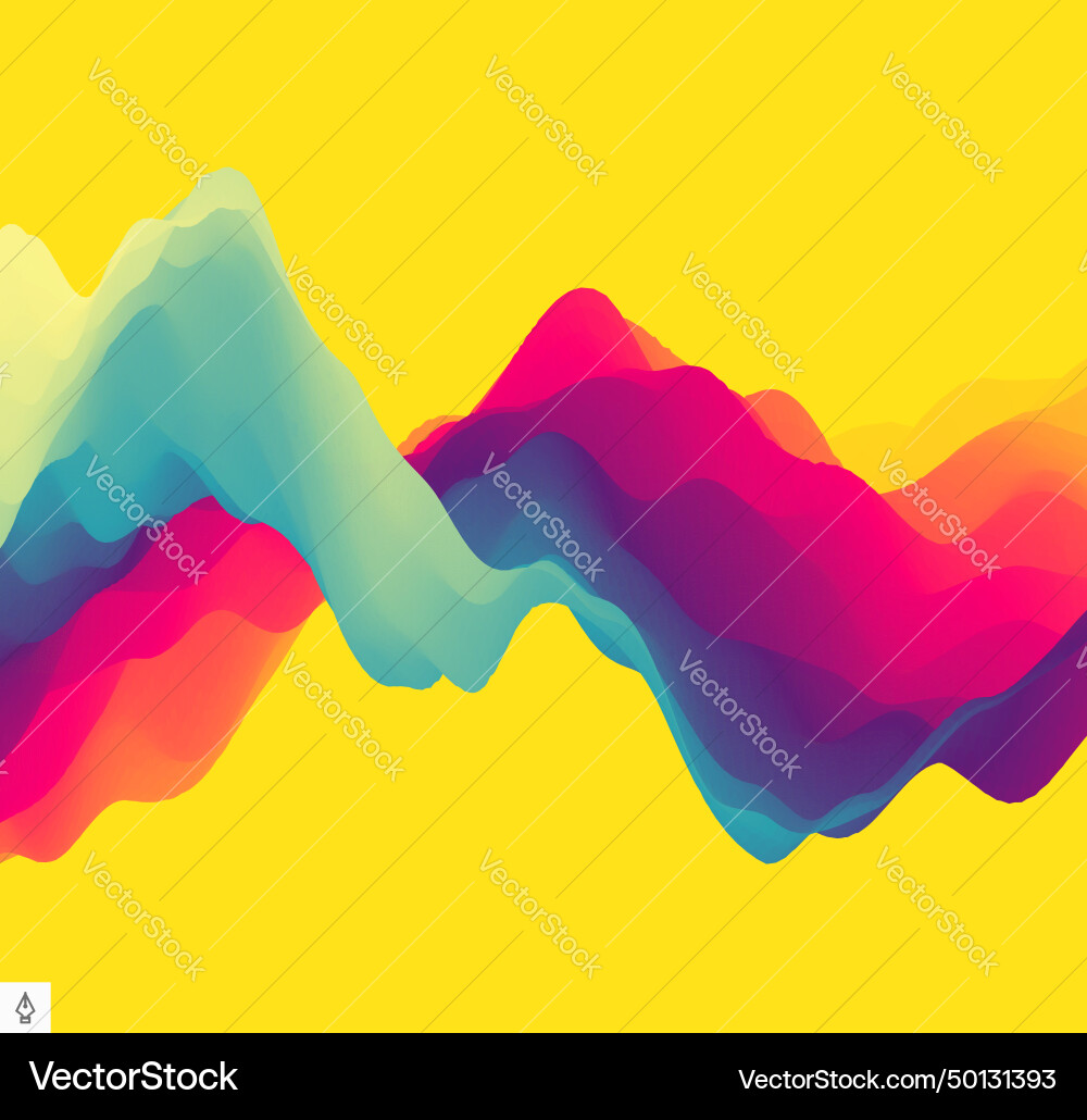 3d wavy background with dynamic effect abstract Vector Image