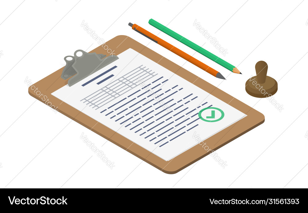 Approval Confirmation with Document vector image