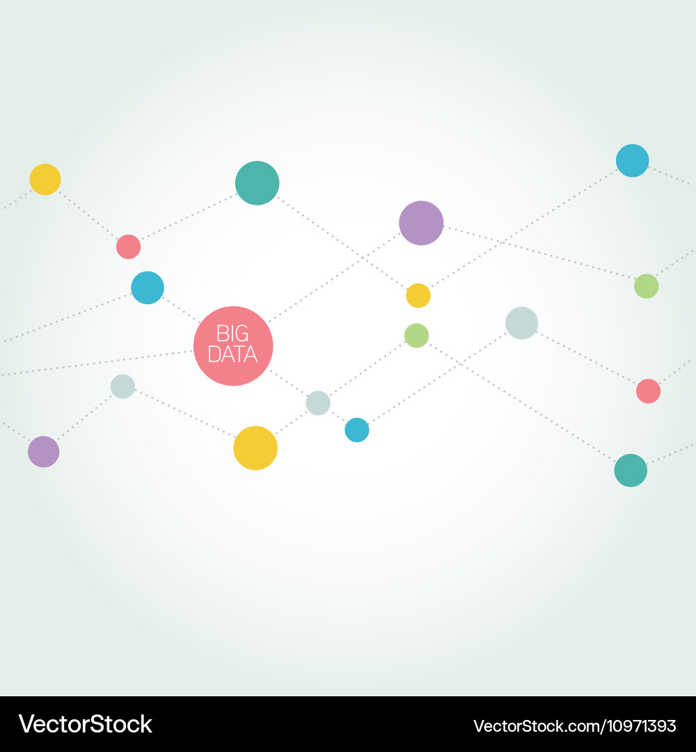 Big data abstract molecule Vector Image