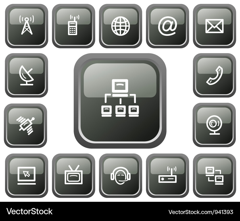 Communication buttons vector image