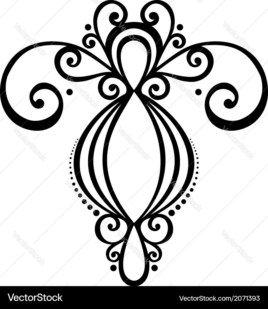 Deco abstract symmetric element Vector Image