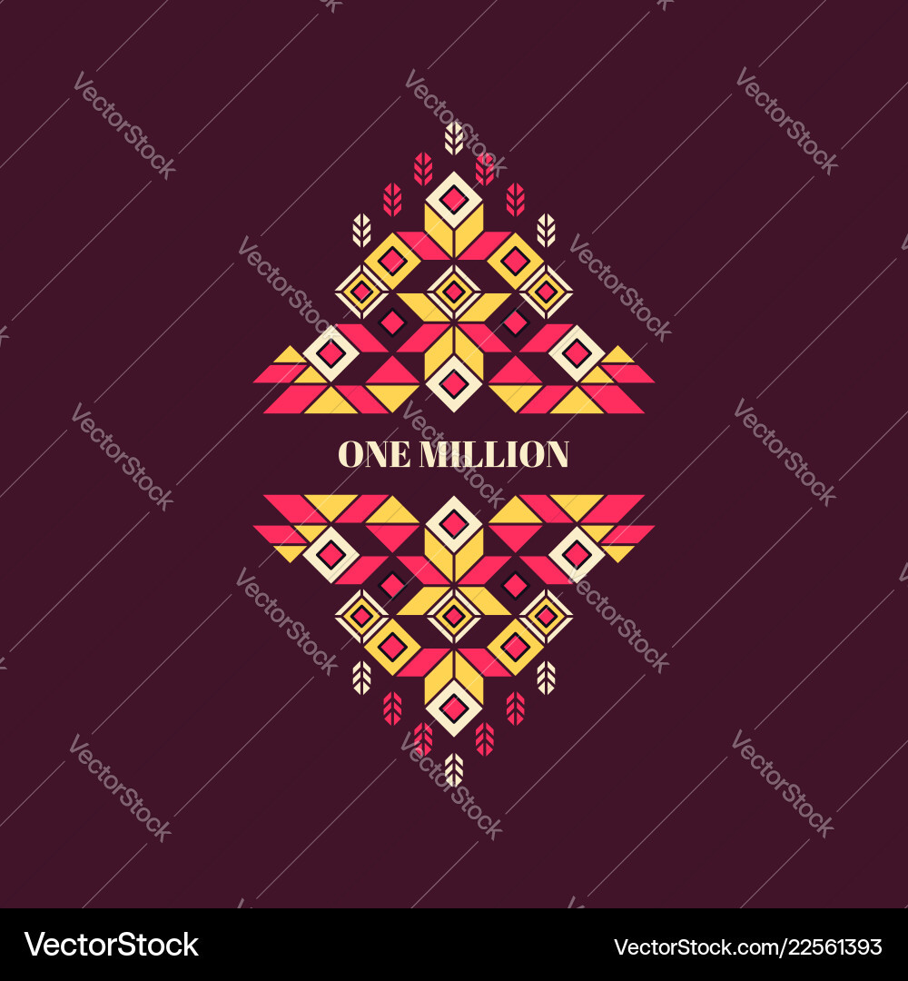 Geometric frame space for text line art design Vector Image