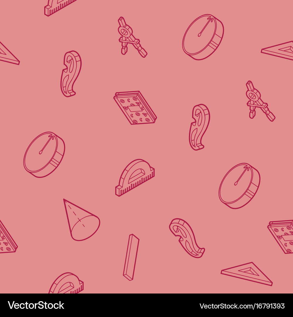 Geometry color outline isometric pattern Vector Image