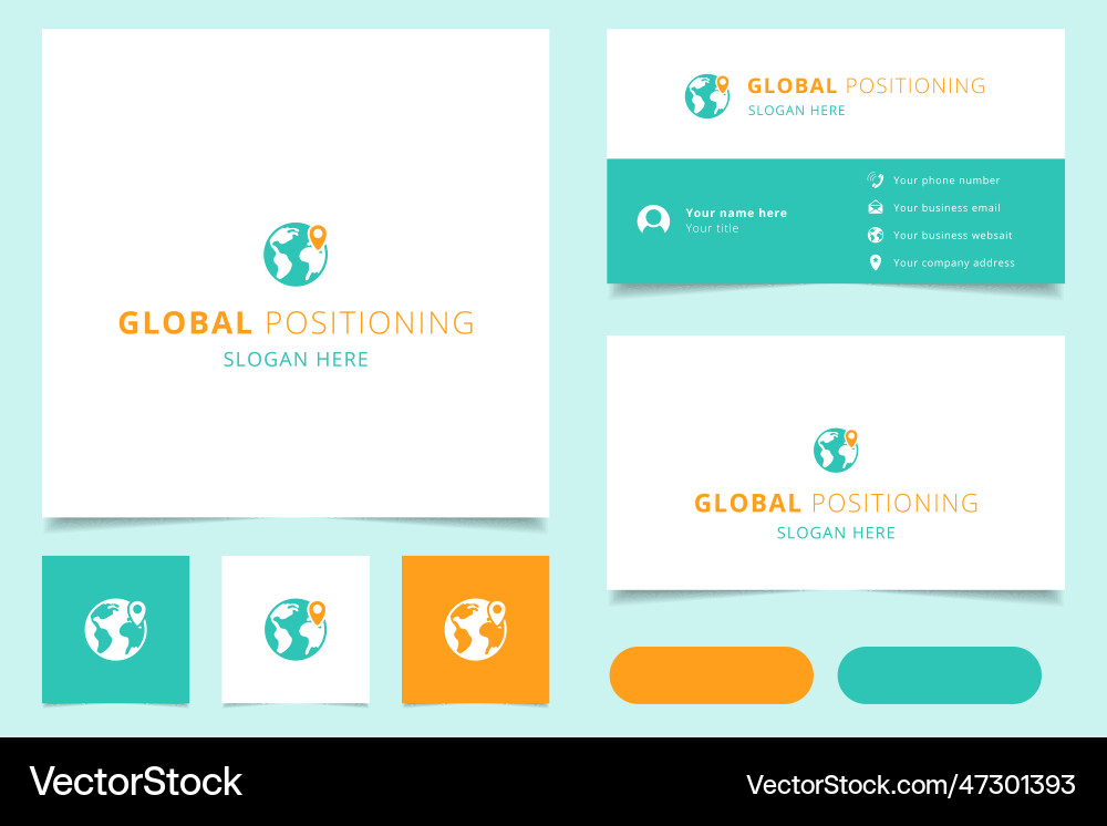 Global positioning logo design with editable Global positioning logo design with editable vector image