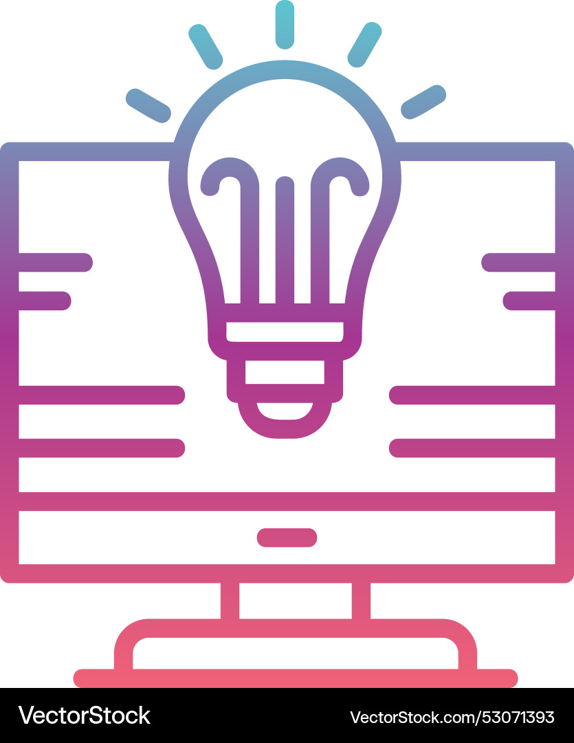 Idea line gradient design Vector Image