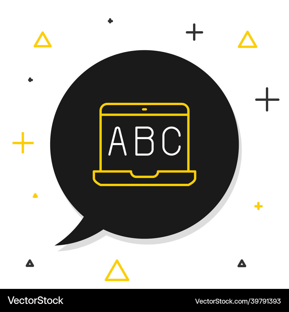 Line e-learning of different foreign languages Line e-learning of different foreign languages vector image