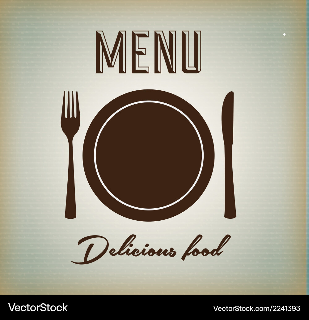 Menu design over red background Vector Image
